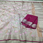 Handmade Kota Doria Saree I Light Pink