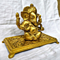 Handcrafted Ganesha Idol with Chowki | 6x6 Inches