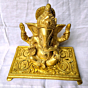 Handcrafted Ganesha Idol with Chowki | 6x6 Inches
