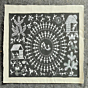 Handcrafted Warli Painting Unframed I Black and White