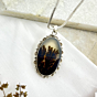 Shazar-dendritic agate Silver Pendant