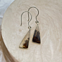 Shazar-dendritic agate Silver Earring
