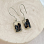 Shazar-dendritic agate Silver Earring