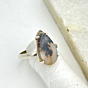 Shazar-dendritic agate Silver Ring - Size- 9- adjustable