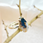 Shazar-dendritic agate Silver Ring - Size- 9- adjustable
