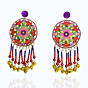 Kyomi Mandala Glass Bead Earrings