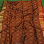 Rust Bengal Handloom Katan Silk Zari Emboss Saree