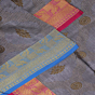 Gray Bengal Handloom Katan Silk Zari Emboss Saree