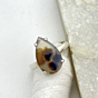 Shazar-dendritic agate Silver Ring - Size- 13- adjustable