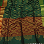 Bottle Green Bengal Handloom Katan Silk Zari Emboss Saree