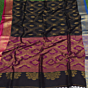 Black Bengal Handloom Katan Silk Zari Emboss Saree