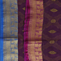Dark Purple Bengal Handloom Katan Silk Zari Emboss Saree