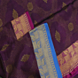 Dark Purple Bengal Handloom Katan Silk Zari Emboss Saree