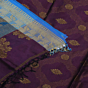 Dark Purple Bengal Handloom Katan Silk Zari Emboss Saree