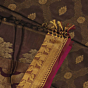 Brown Bengal Handloom Katan Silk Zari Emboss Saree