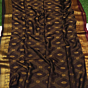 Brown Bengal Handloom Katan Silk Zari Emboss Saree