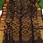Brown Bengal Handloom Katan Silk Zari Emboss Saree