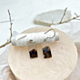 Shazar-dendritic agate Silver Earring