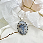 Shazar-dendritic agate Silver Jewellery Set - pendant, earrings & ring