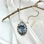 Shazar-dendritic agate Silver Jewellery Set - pendant, earrings & ring