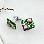 Gulabi Meenakari - Silver Cufflink