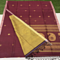 Maroon Handloom Premium Cotton Jamdani Saree