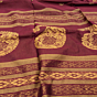 Maroon Handloom Premium Cotton Jamdani Saree