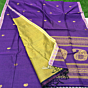 Purple Handloom Premium Cotton Jamdani Saree