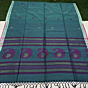 Teal Handloom Premium  Cotton Jamdani Saree