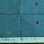 Teal Handloom Premium  Cotton Jamdani Saree