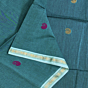 Teal Handloom Premium  Cotton Jamdani Saree