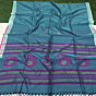 Teal Handloom Premium  Cotton Jamdani Saree