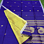 Navy Blue Ferozi Handloom Premium Cotton Jamdani Saree