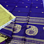 Navy Blue Ferozi Handloom Premium Cotton Jamdani Saree