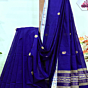 Navy Blue Ferozi Handloom Premium Cotton Jamdani Saree