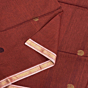 Rust Handloom Premium  Cotton Jamdani Saree