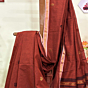 Rust Handloom Premium  Cotton Jamdani Saree
