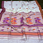 Off-White Handloom Premium Cotton Jamdani Saree