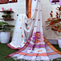 Off-White Handloom Premium Cotton Jamdani Saree
