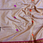 Beige Handloom Premium Cotton Jamdani Saree