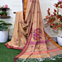 Beige Handloom Premium Cotton Jamdani Saree