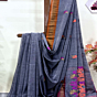 Charcole Handloom Premium Cotton Jamdani Saree