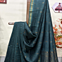 Ramagreen Paisly Buta Organic Linen Jamdani Saree