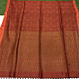 Rust Paisly Buta Organic Linen Jamdani Saree