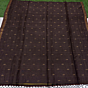 Chocolate Paisly Buta Organic Linen Jamdani Saree