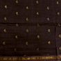 Chocolate Paisly Buta Organic Linen Jamdani Saree