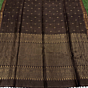 Chocolate Paisly Buta Organic Linen Jamdani Saree