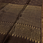 Chocolate Paisly Buta Organic Linen Jamdani Saree