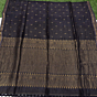 Black Paisly Buta Organic Linen Jamdani Saree