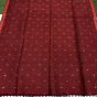 Maroon Paisly Buta Organic Linen Jamdani Saree